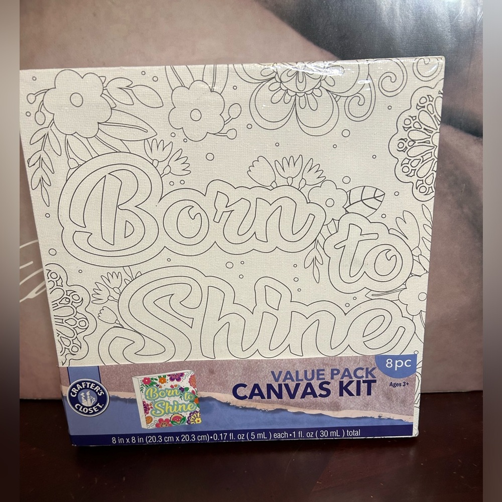 NWT CANVAS BOARD AND PAINT IN ONE SET